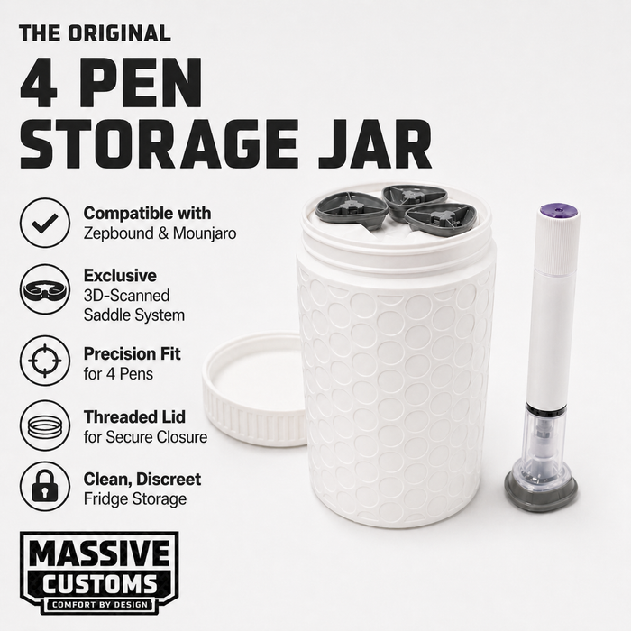 MC Cannon - The Original Massive Customs 4-Pen Storage Jar for Zepbound® & Mounjaro® Injection Pens