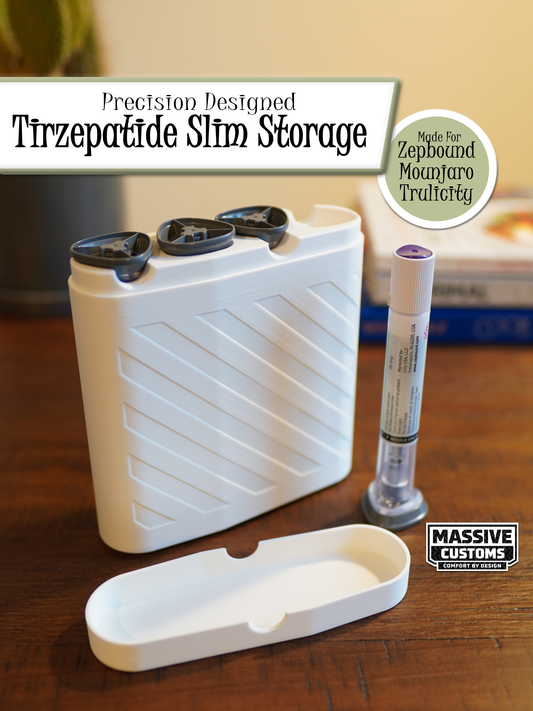 Slim Fridge Storage Case for Zepbound® & Mounjaro® Injection Pens (4-Pen Capacity)
