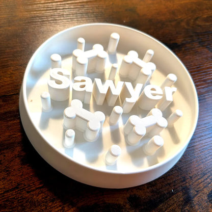 The Original Massive Customs Personalized Slow Feeder Dog & Cat Bowl