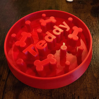 The Original Massive Customs Personalized Slow Feeder Dog & Cat Bowl