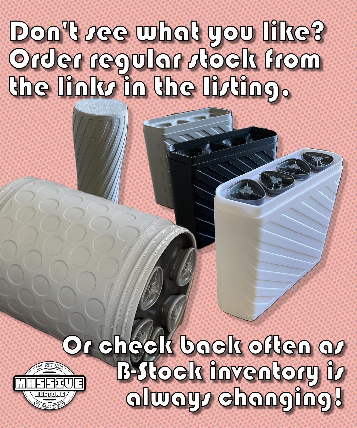 Massive Customs B-Stock Injection Pen Storage Cases - Cosmetic Seconds, Fully Functional