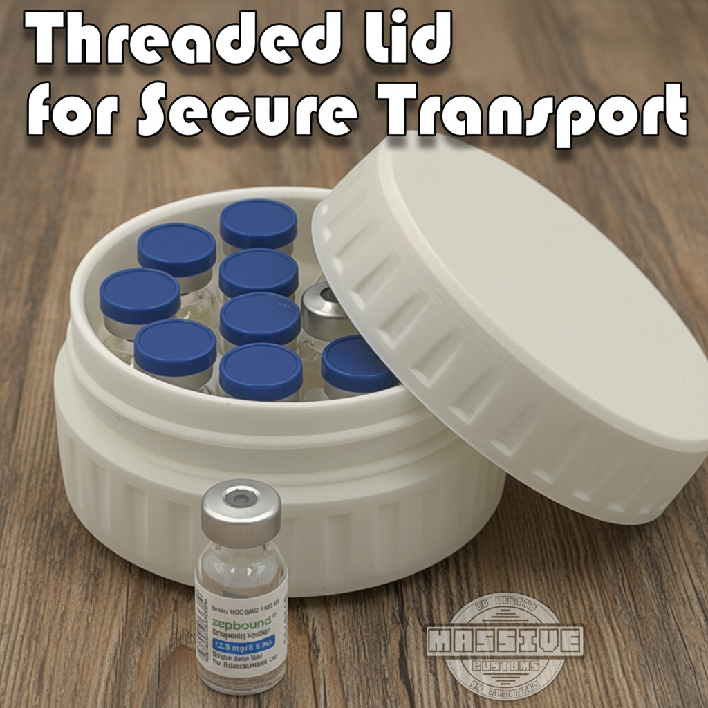 12-Vial Storage Case for Standard 3mL Medication Vials