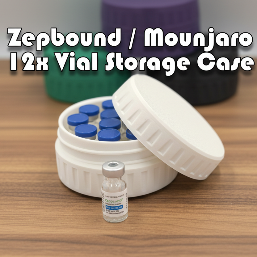 12-Vial Storage Case for Zepbound® & Mounjaro® 3 mL Vials (Lilly Direct)