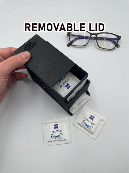 The Original Massive Customs Lens Wipe Dispenser & Packet Holder