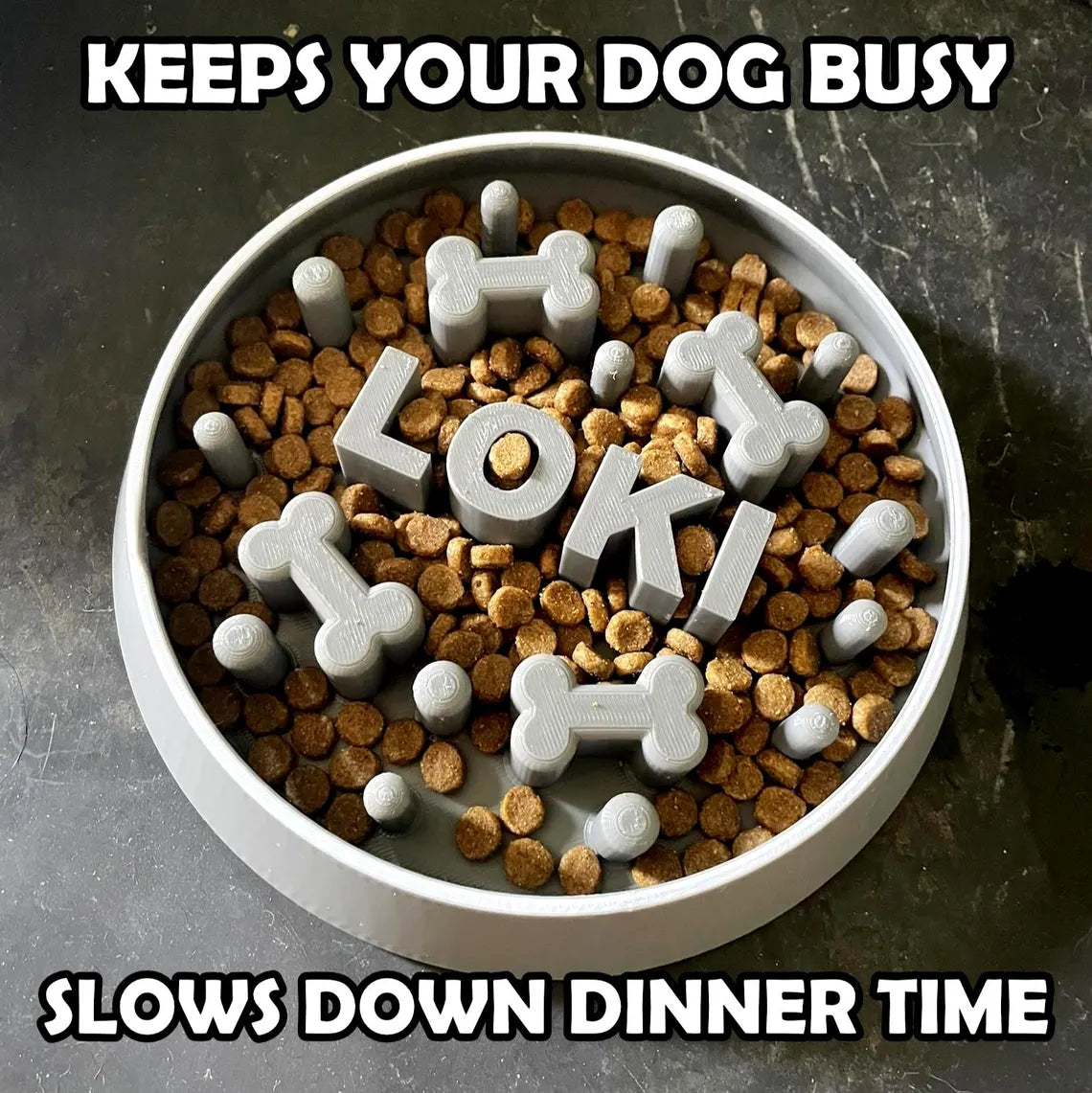 The Original Massive Customs Personalized Slow Feeder Dog & Cat Bowl