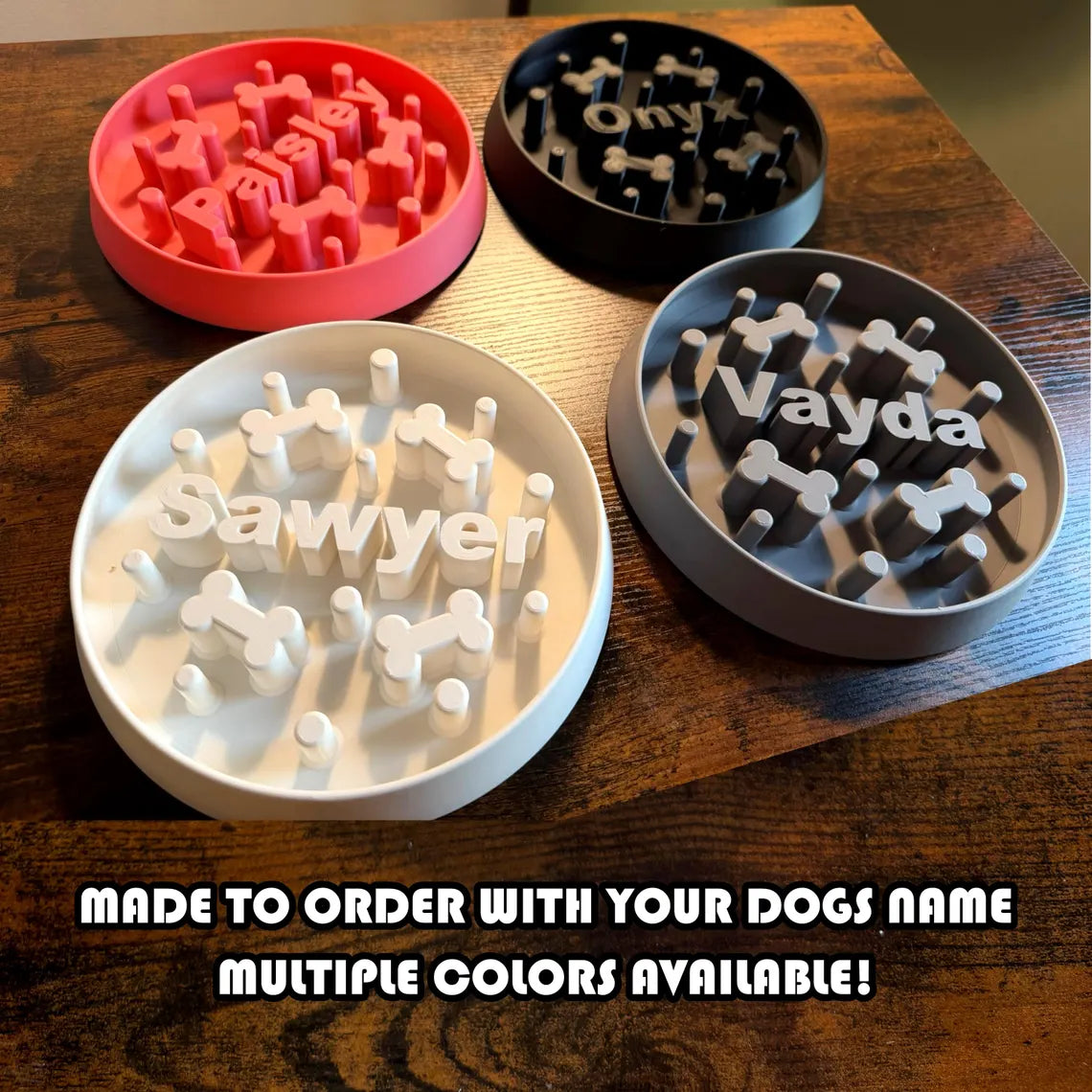 The Original Massive Customs Personalized Slow Feeder Dog & Cat Bowl