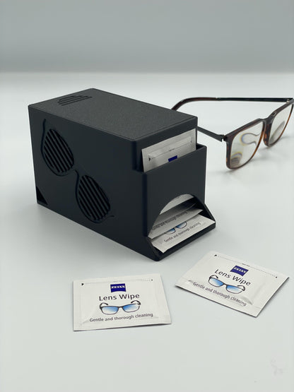 The Original Massive Customs Lens Wipe Dispenser & Packet Holder