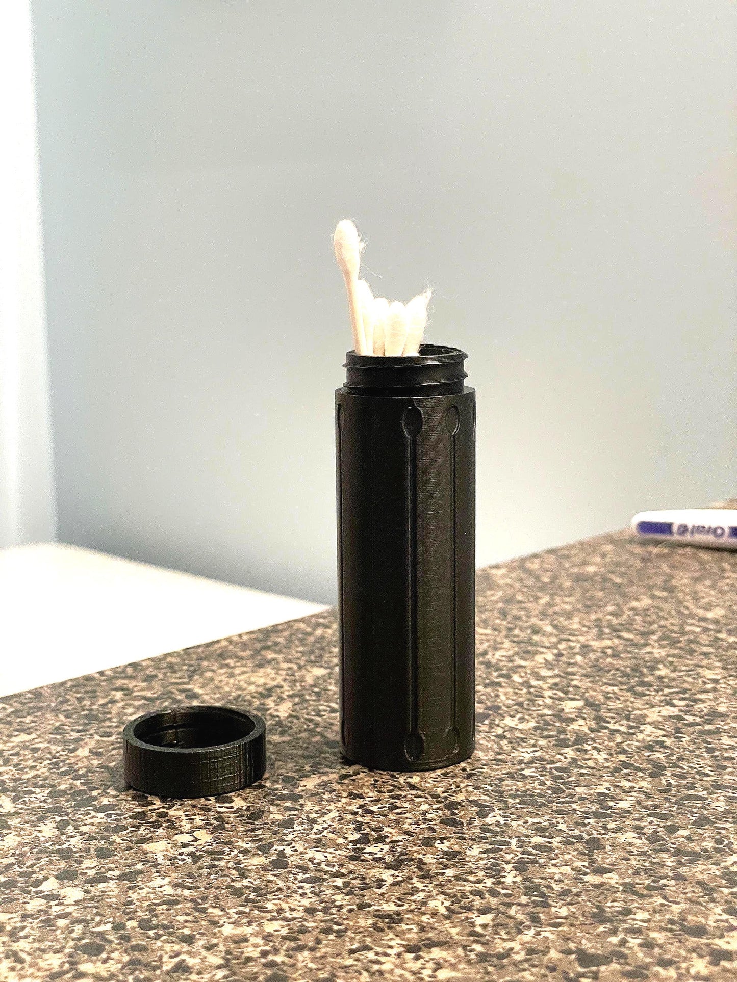 The Original Massive Customs Q-Tip Travel Holder - Portable Cotton Swab Storage Case