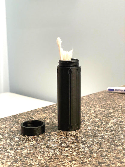 The Original Massive Customs Q-Tip Travel Holder - Portable Cotton Swab Storage Case