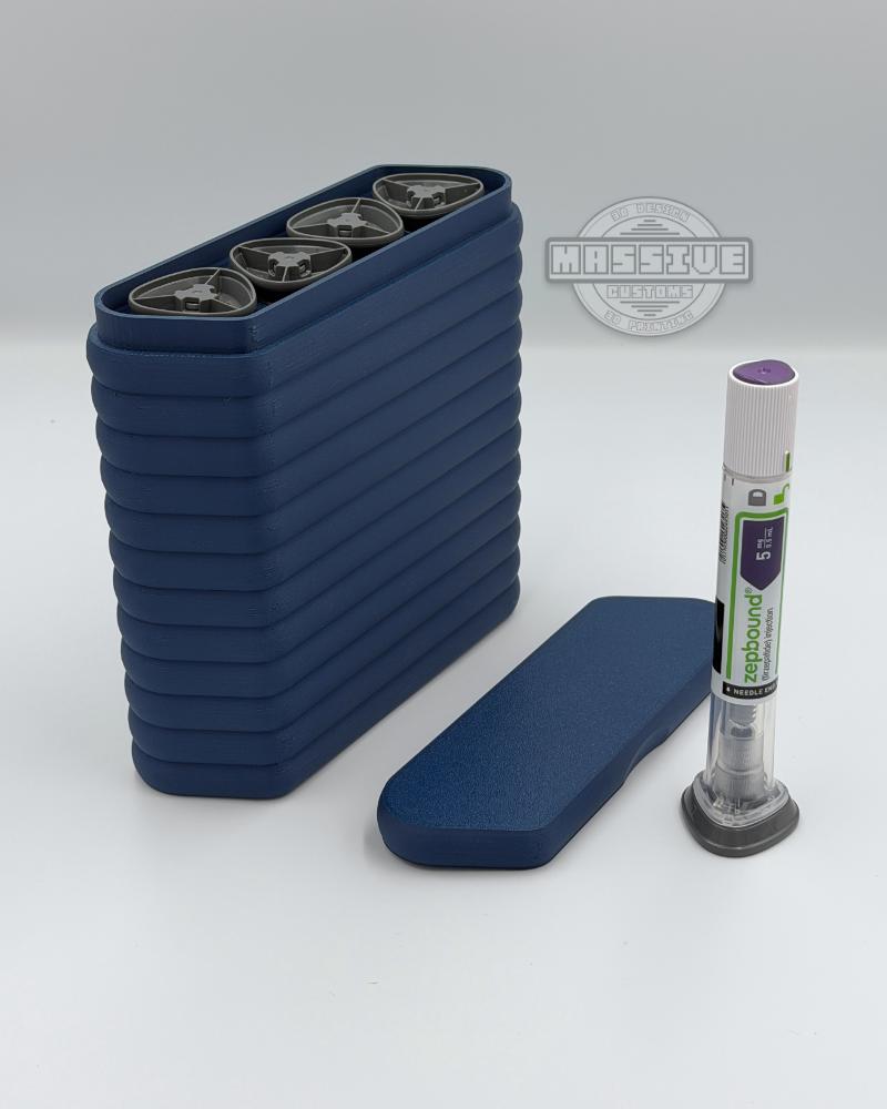 Premium Slim Fridge Storage Case for Zepbound® & Mounjaro® Injection Pens (4-Pen, Version 2.0)