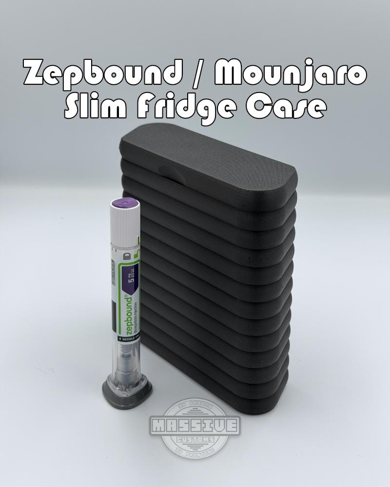 Premium Slim Fridge Storage Case for Zepbound® & Mounjaro® Injection Pens (4-Pen, Version 2.0)