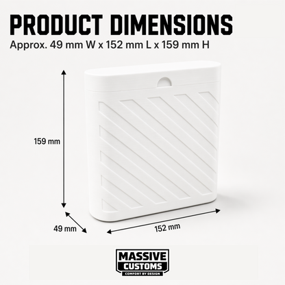 Massive Customs slim case showing snap-fit lid closure