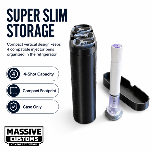 Slim Fridge Storage Case for Zepbound® & Mounjaro® Injection Pens (4-Pen Capacity)