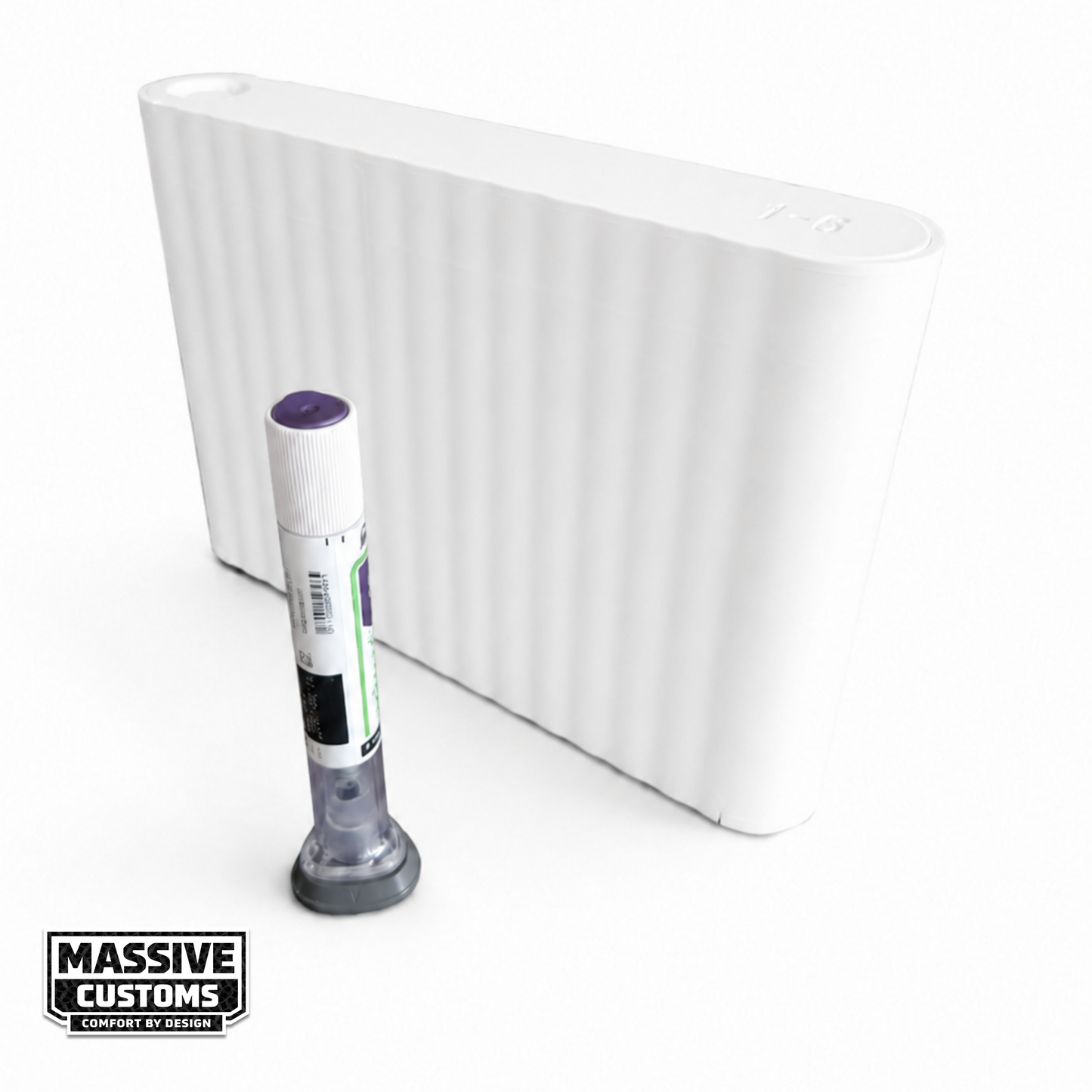 MC Dozen Slim - The Original Massive Customs 12-Pen Slim Fridge Case for Zepbound® & Mounjaro® Injection Pens