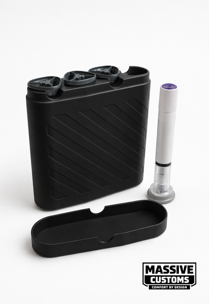 MC Slim - The Original Massive Customs 4-Shot Slim Fridge Case for Zepbound® & Mounjaro® Injection Pens