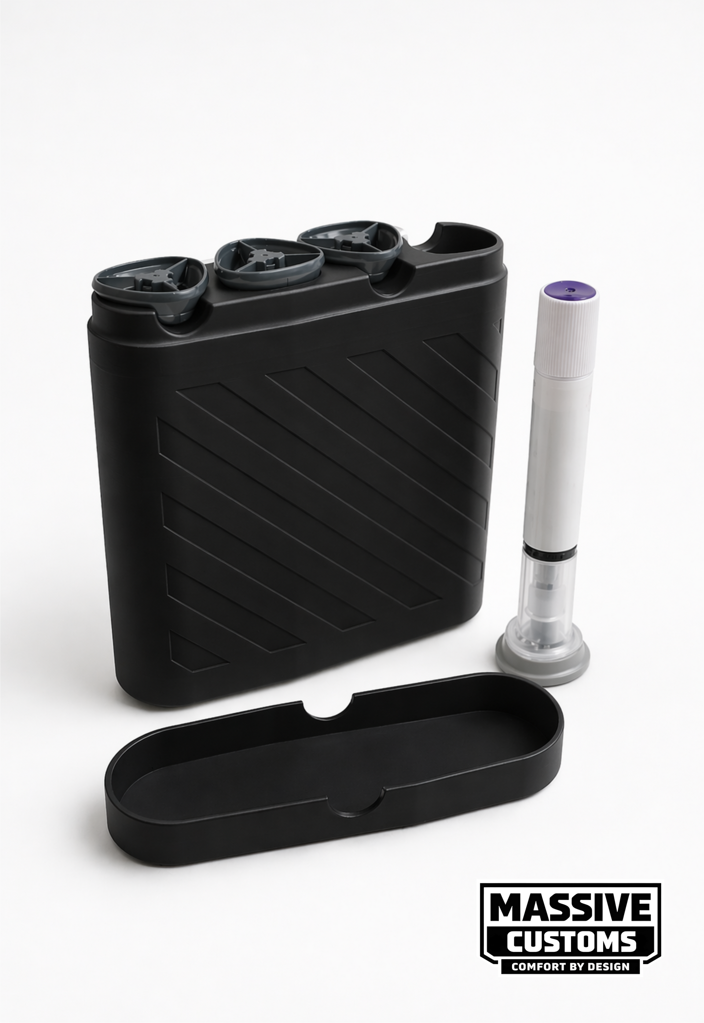 Massive Customs Super Slim 4-Shot Case in Black - alternate angle