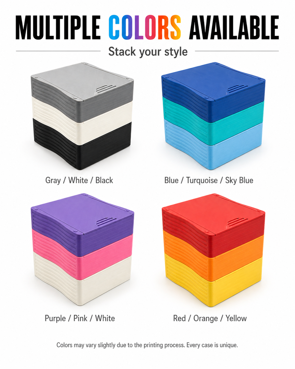 MC Stack 4 - The Original Massive Customs Stackable 4-Pen Fridge Case for Zepbound® & Mounjaro®