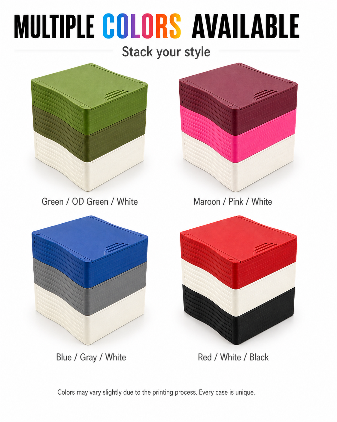 MC Stack 4 - The Original Massive Customs Stackable 4-Pen Fridge Case for Zepbound® & Mounjaro®