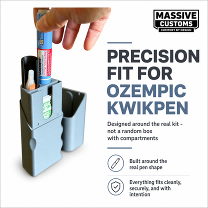 MC Kwik for Ozempic KwikPen - The Original Massive Customs Storage Case Compatible with Ozempic® KwikPen