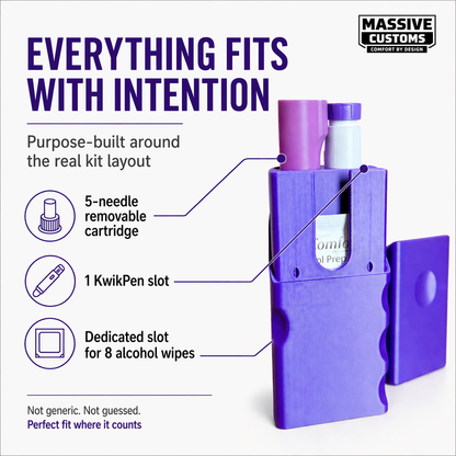 MC Kwik for Zepbound KwikPen - The Original Massive Customs Storage Case Compatible with Zepbound® KwikPen