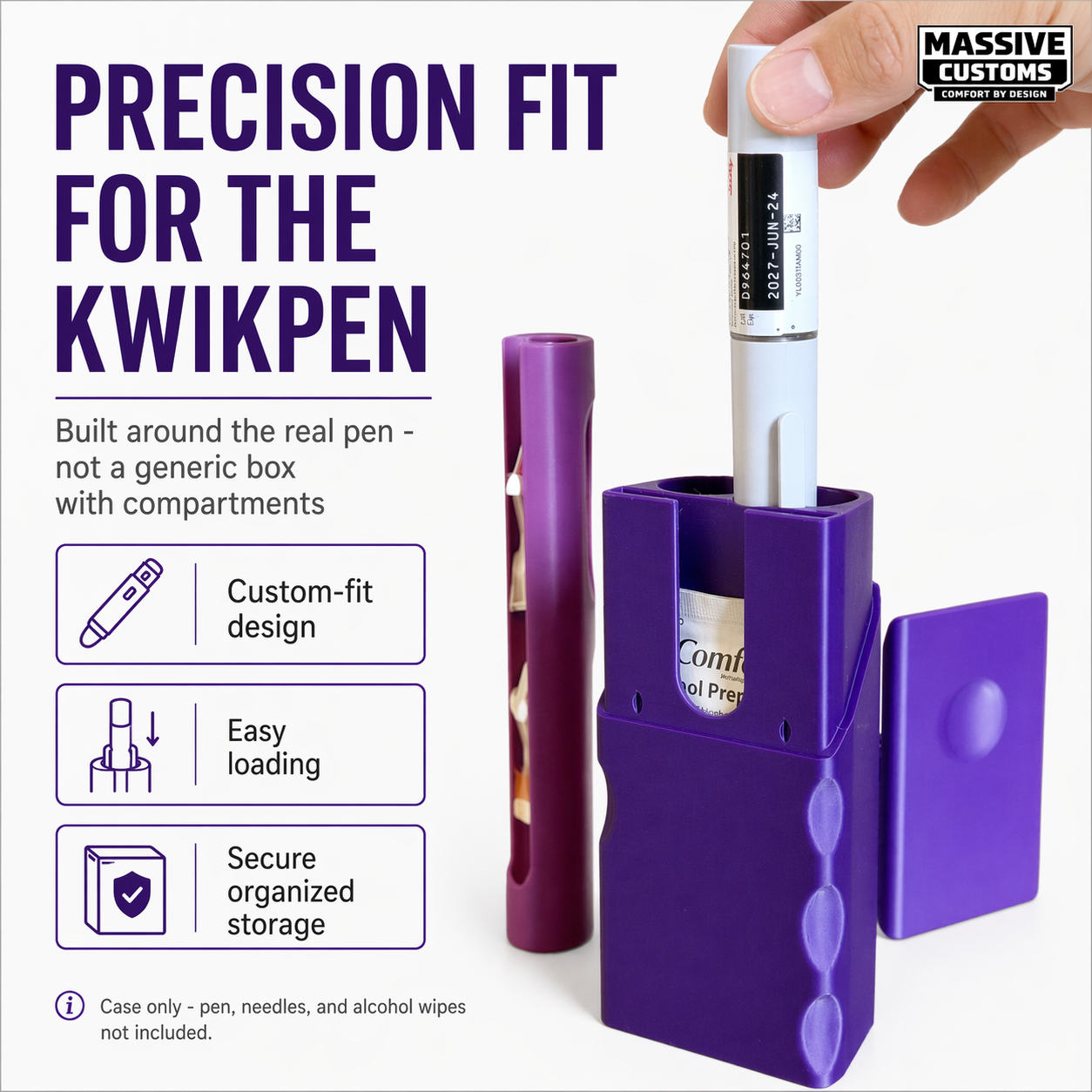 MC Kwik for Zepbound KwikPen - The Original Massive Customs Storage Case Compatible with Zepbound® KwikPen