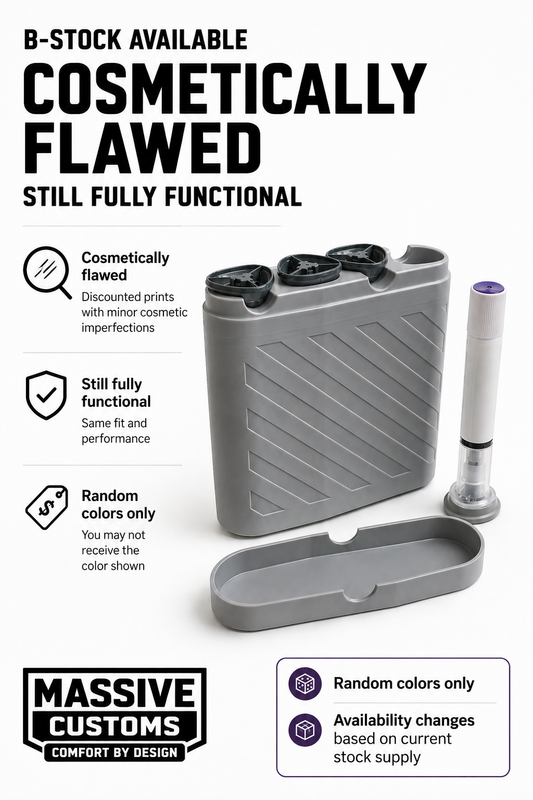 Massive Customs B-Stock Injection Pen Storage Cases - Cosmetic Seconds, Fully Functional