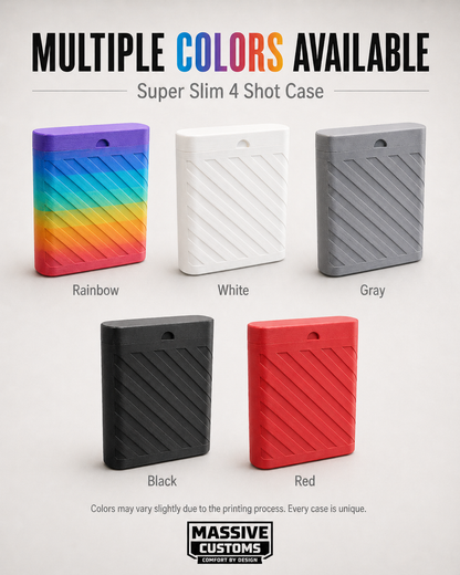Massive Customs 4-shot case color options - white, black, gray