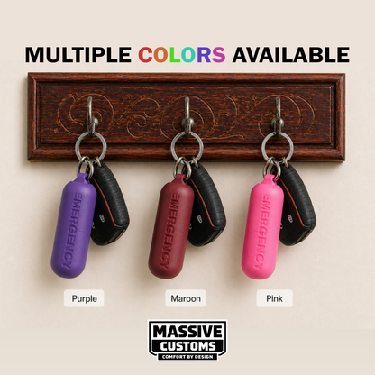 The Original Massive Customs Emergency Pill Case Keychain - Compact Threaded Med Holder with Carabiner