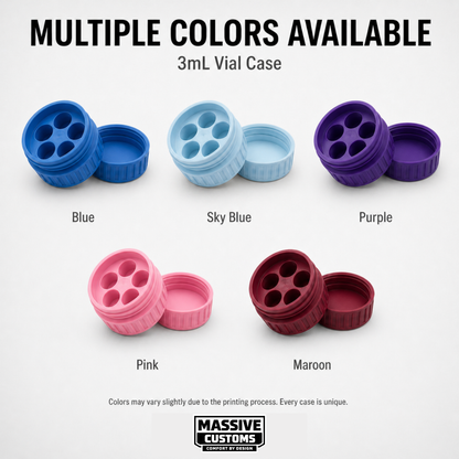 MC Vault 5 - The Original Massive Customs 5-Vial Storage Case for Standard 5mL Medication Vials