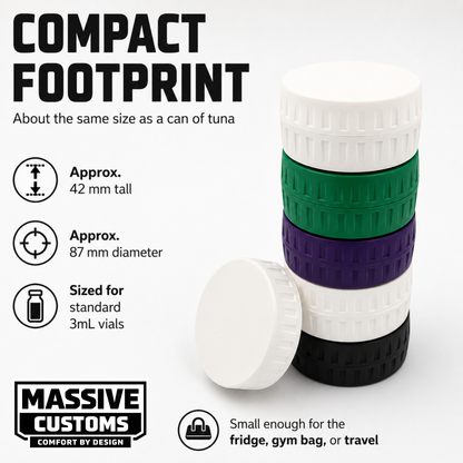 MC Vault 12 - The Original Massive Customs 12-Vial Storage Case for Zepbound® 3mL Lilly Direct Vials