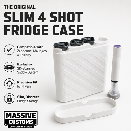 MC Slim - The Original Massive Customs 4-Shot Slim Fridge Case for Zepbound® & Mounjaro® Injection Pens