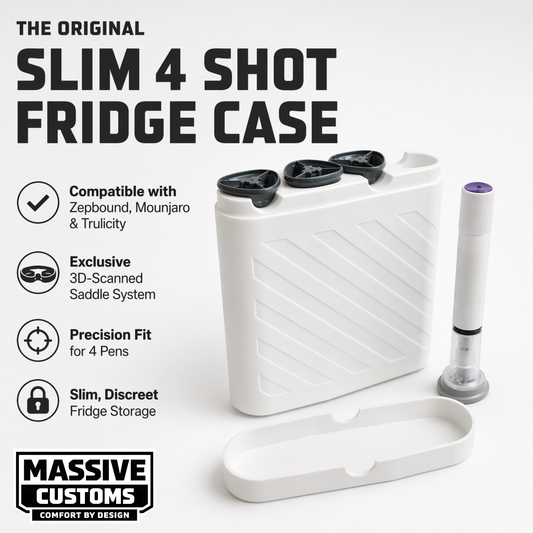Slim Fridge Storage Case for Zepbound® & Mounjaro® Injection Pens (4-Pen Capacity)