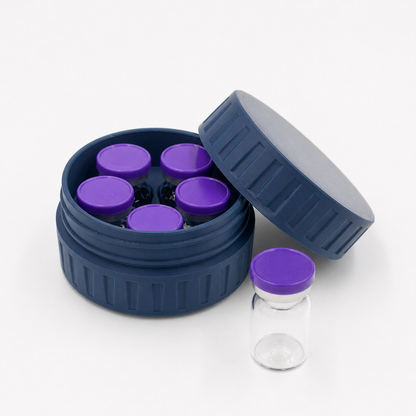 MC Vault 5 - The Original Massive Customs 5-Vial Storage Case for Standard 5mL Medication Vials
