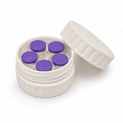 MC Vault 5 - The Original Massive Customs 5-Vial Storage Case for Standard 5mL Medication Vials