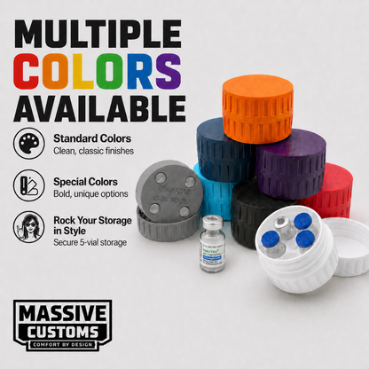 MC Vault 5 showing threaded lid and rubber grip base