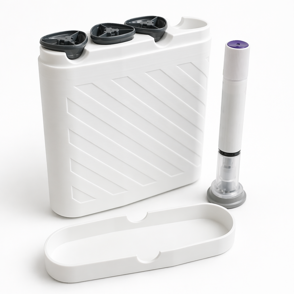 MC Slim - The Original Massive Customs 4-Shot Slim Fridge Case for Zepbound® & Mounjaro® Injection Pens