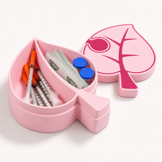 Custom Insulin Syringe, VIal, and Accessory Storage - Inspired by Animal Crossing