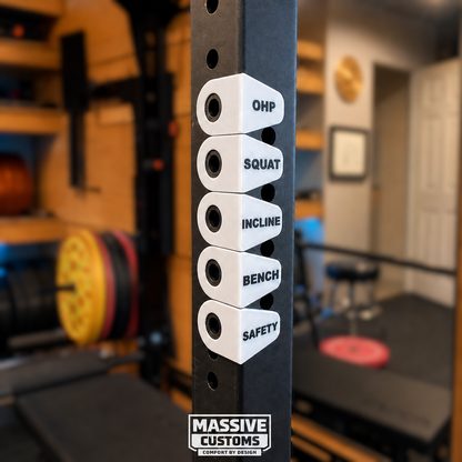 The Original Massive Customs Magnetic Rack Position Markers for 2-Inch Uprights
