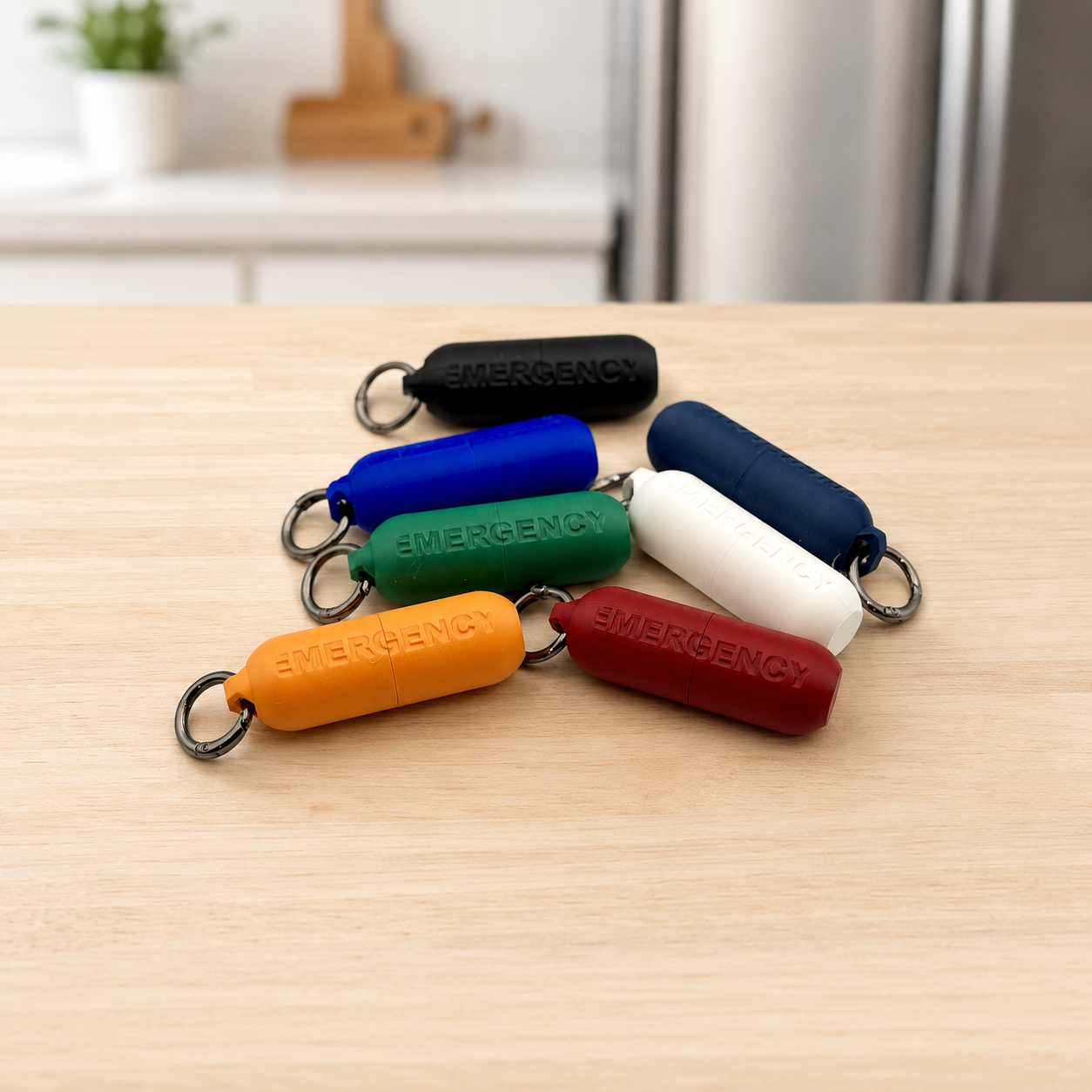The Original Massive Customs Emergency Pill Case Keychain - Compact Threaded Med Holder with Carabiner