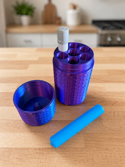 MC6 for Wegovy - The Original Massive Customs 6-Pen Fridge Jar with Cold Pack Slot for Wegovy® Injection Pens