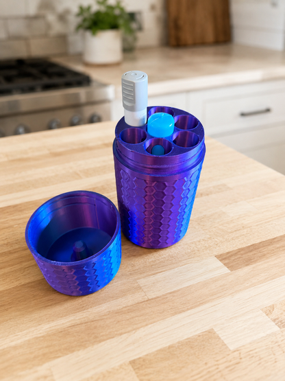 MC6 for Wegovy - The Original Massive Customs 6-Pen Fridge Jar with Cold Pack Slot for Wegovy® Injection Pens