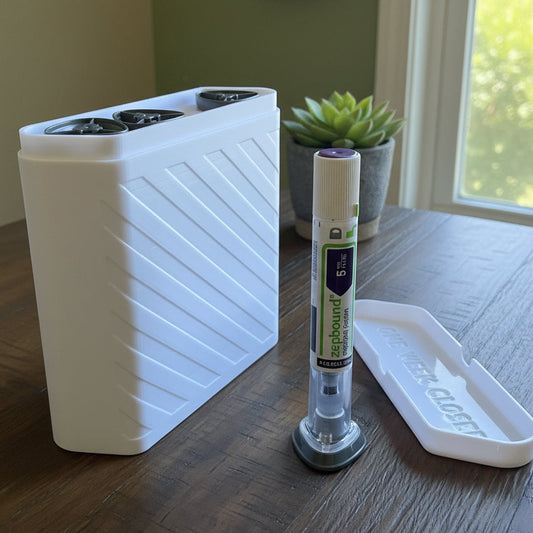 Slim Fridge Storage Case for Zepbound® & Mounjaro® Injection Pens (4-Pen Capacity)