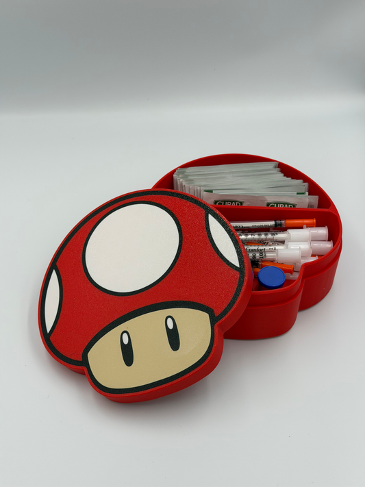 Super Mushroom 10mL Vial, Syringe & Alcohol Wipe Storage Case