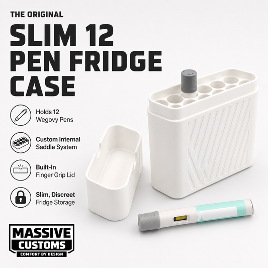 MC Dozen for Wegovy - The Original Massive Customs 12-Pen Slim Fridge Case for Wegovy® Injection Pens
