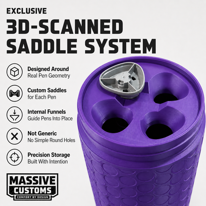 MC Cannon - The Original Massive Customs 4-Pen Storage Jar for Zepbound® & Mounjaro® Injection Pens