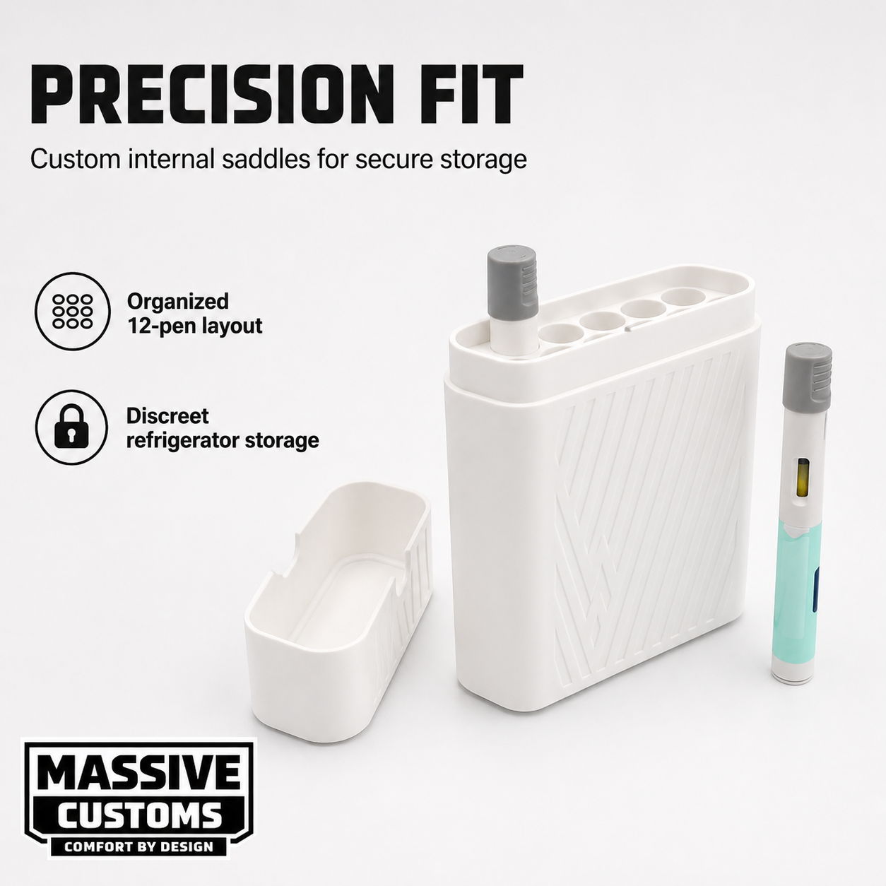 MC Dozen for Wegovy - The Original Massive Customs 12-Pen Slim Fridge Case for Wegovy® Injection Pens