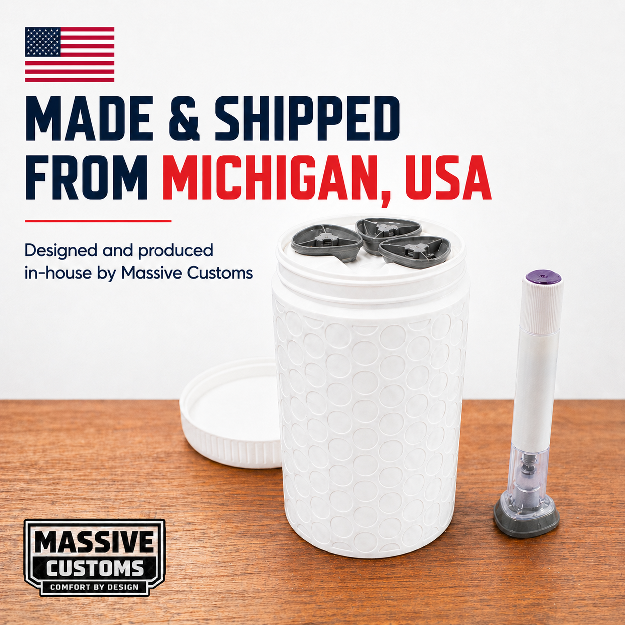 MC Cannon - The Original Massive Customs 4-Pen Storage Jar for Zepbound® & Mounjaro® Injection Pens