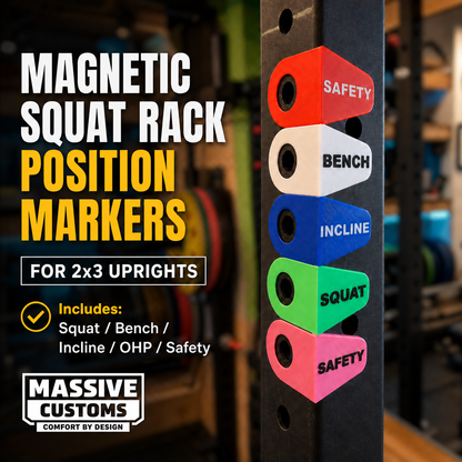 The Original Massive Customs Magnetic Rack Position Markers for 2-Inch Uprights