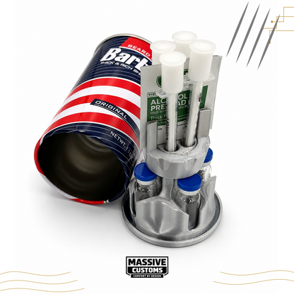 Jurassic Park Barbasol CryoCan 3mL Vial, Syringe & Alcohol Wipe Kit Storage Case