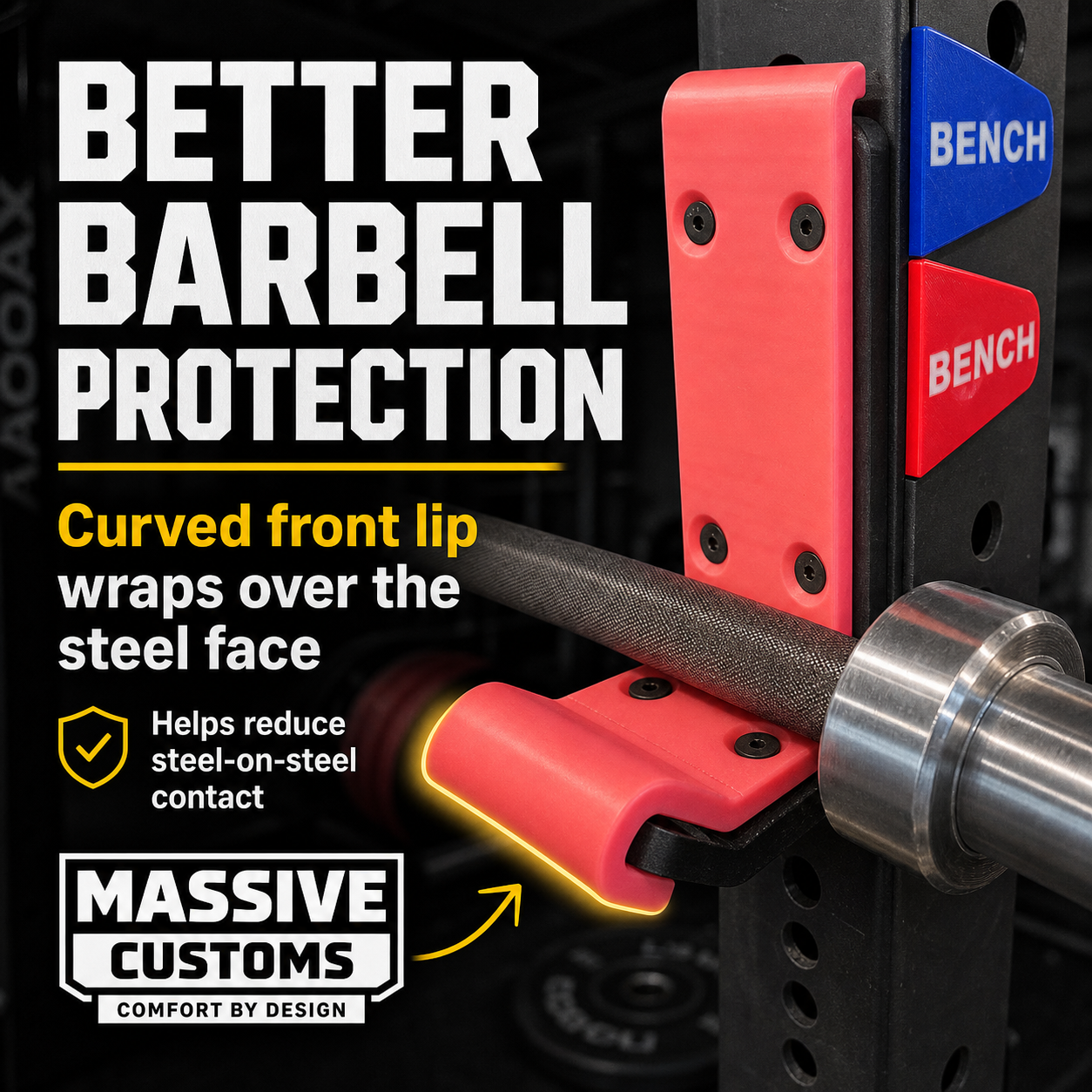 The Original Massive Customs Rogue J-Cup Upgrade Kit - Full Coverage Sandwich-Style Barbell Protection
